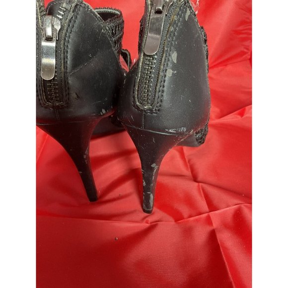 LimeLight Simone Crochet Look Strappy Heel Sz 11 Back Zip - Picture 4 of 8